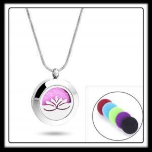 20mm Lotus Flower (Silver) Aromatherapy Locket