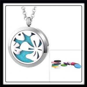 30mm Hibiscus Flowers (Silver) Aromatherapy Locket