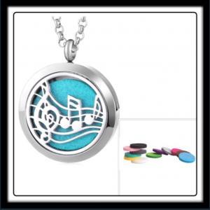 30mm Musical Notes (Silver) Aromatherapy Locket