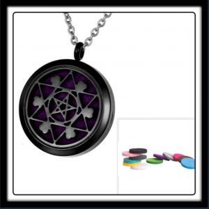 30mm Star/Star (Black) Aromatherapy Locket