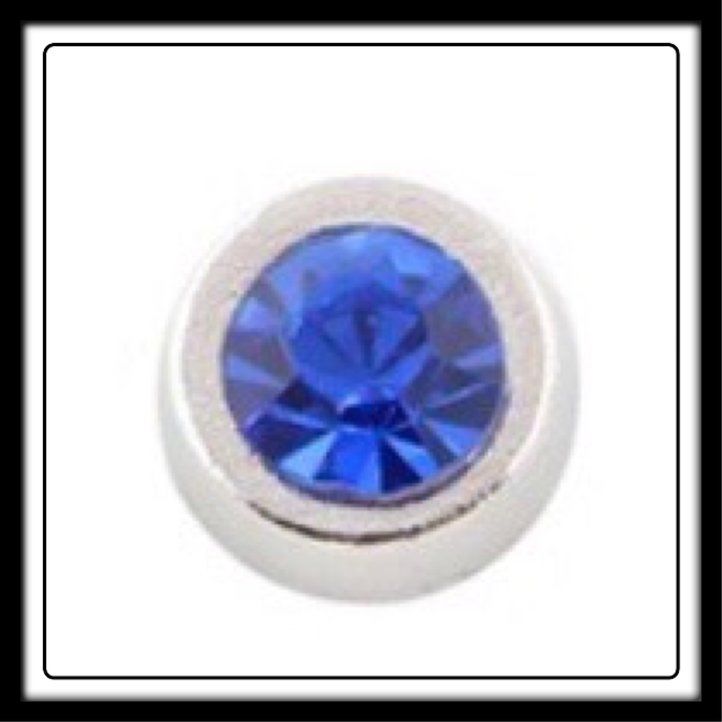 September - (Sapphire) Circle Birthstone Charm​