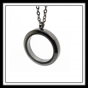 30mm Circle (Black) Locket