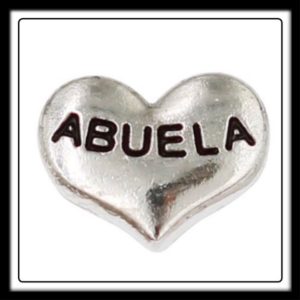 Abuela (Silver) Heart Charm