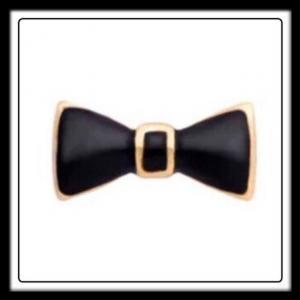 Bow Tie (Black/Gold) Charm