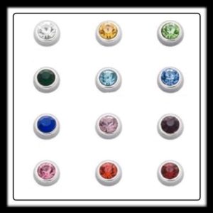 Birthstones (Circle) w/Crystal Charm