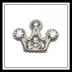 Crown (Silver) w/Crystals Charm