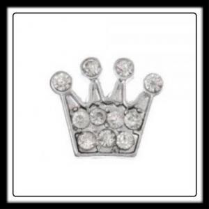 Crown (Silver) 4 Point Crystal Charm
