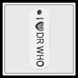 Locket Tag Charm - I Heart Dr Who