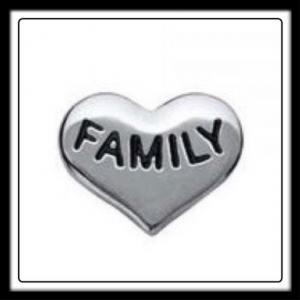 Family (Silver) Heart Charm