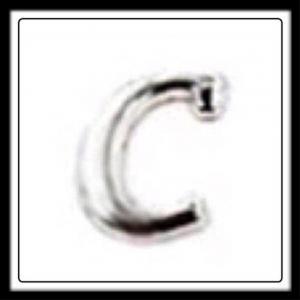 "C" (Fancy Lettering) Charm