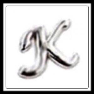 "K" (Fancy Lettering) Charm