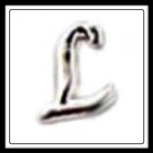 "L" (Fancy Lettering) Charm
