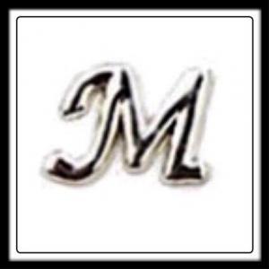 "M" (Fancy Lettering) Charm