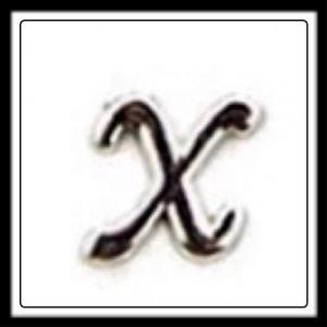 "X" (Fancy Lettering) Charm