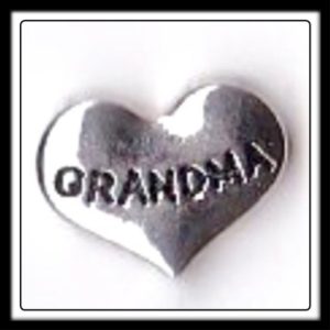 Grandma (Silver) Heart Charm