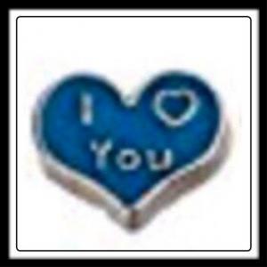 Heart "I Love You" (Blue) Charm​