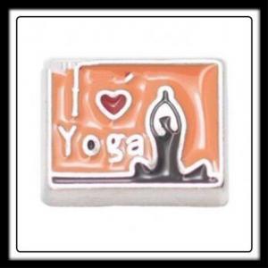 I Heart Yoga Charm