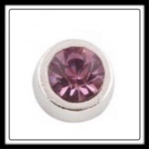 October - (Rose Zircon) Circle Birthstone Charm​