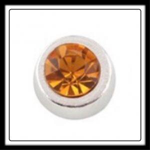 November - (Topaz) Circle Birthstone Charm