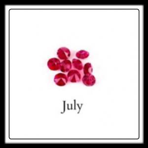 July Birthstone (Ruby) Crystals