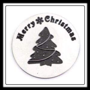 Merry Christmas w/Tree Locket Charm