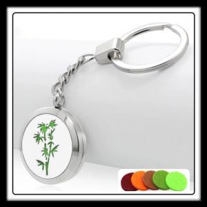 30mm Palm Tree (Silver) Aromatherapy Keychain