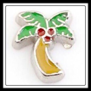 Palm Tree w/(Red) Coconuts Charm