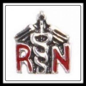 Nurses RN (Red) Writing Charm