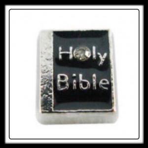 Holy Bible (Black) w/Crystal Charm