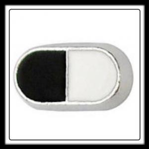 Pill (Black/White) Charm