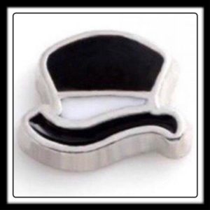 Top Hat (Black) w/(White) Charm