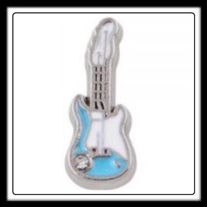 Guitar (Blue/White) Charm