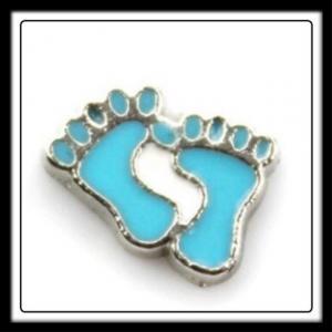 Baby Boy Feet (Blue) Charm