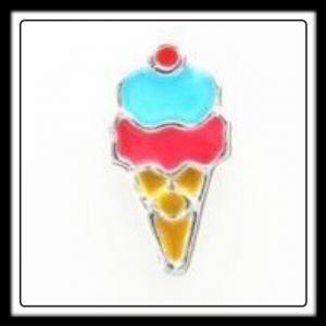 Ice Cream (Blue/Pink) Cone Charm