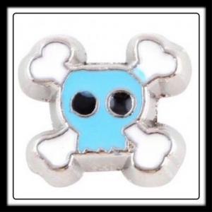 Skull & Bones (Blue) Charm