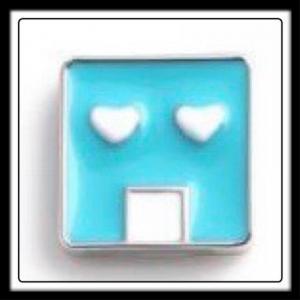 Square Face (Blue) Charm