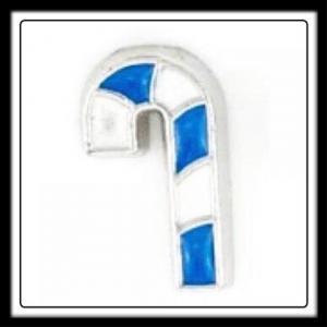 Candy Cane (Blue/White) Charm