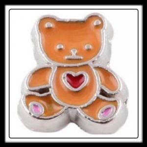 Teddy Bear (Brown) w/Heart Charm