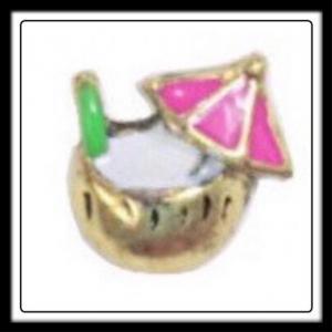 Coconut Drink w/Umbrella Charm