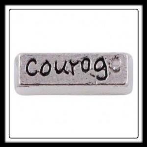 Courage (Silver/Black) Charm