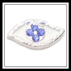 Eye w/Four (Blue) Crystals Charm