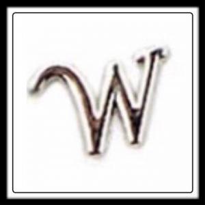 "W" (Fancy Lettering) Charm