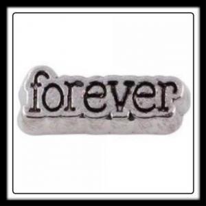 Forever (Silver/Black) Charm