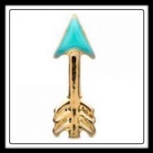 Arrow (Gold) w/(Teal) Tip Charm