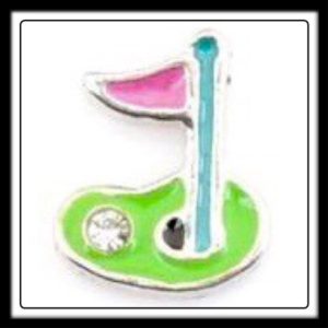 Golf Green w/Flag Charm