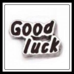 Good Luck (Silver/Black) Charm