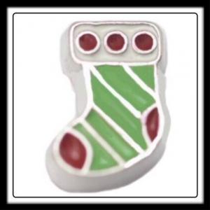 Christmas Stocking (Red/Green) Charm