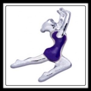 Gymnast (Silver/Purple) Charm