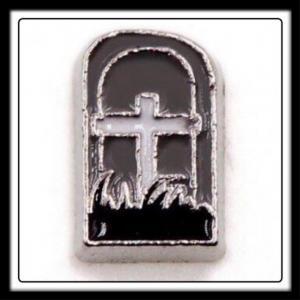 Gravestone w/Cross Charm