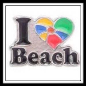 I Heart Beach Charm